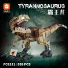 FORANGE FC6251 6251 non  TYRANNOSAURUS REX bộ đồ chơi xếp lắp ráp ghép mô hình Dino Khủng Long 939 khối