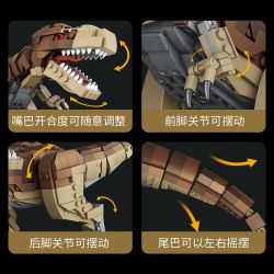 FORANGE FC6251 6251 non  TYRANNOSAURUS REX bộ đồ chơi xếp lắp ráp ghép mô hình Dino Khủng Long 939 khối