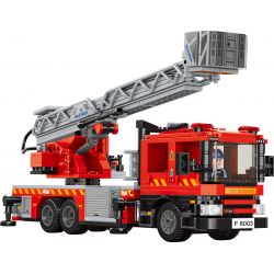 ROYAL TOYS RT37 non  XE CHỮA CHÁY THANG THÉP HỒNG KÔNG bộ đồ chơi xếp lắp ráp ghép mô hình City CITY STORY HONG KONG FIRE ENGINE 55M TURNTABLE LADDER Thành Phố 602 khối