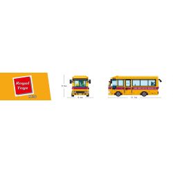 ROYAL TOYS RT36 non  XE BUÝT TRƯỜNG HỌC HỒNG KÔNG bộ đồ chơi xếp lắp ráp ghép mô hình City CITY STORY HONG KONG SCHOOL BUS Thành Phố 460 khối