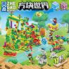 ZHEGAO 981004 non  THẾ GIỚI KHỐI LẬP PHƯƠNG BIỆT THỰ PHA LÊ 4 LOẠI BÃI TRỒNG ĐÌNH CÂU CÁ TỔ CHIM CẦU BÁNH XE bộ đồ chơi xếp lắp ráp ghép mô hình Minecraft Game Xây Dựng 522 khối