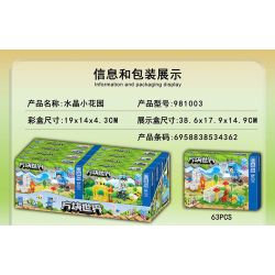 ZHEGAO 981003 non  THẾ GIỚI KHỐI VƯỜN PHA LÊ 4 LOẠI RƯƠNG KHO BÁU ỐNG THỔI THÁC TỔ NHỆN bộ đồ chơi xếp lắp ráp ghép mô hình Minecraft Game Xây Dựng 265 khối