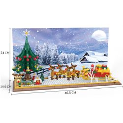 WOMA C0376 0376 non  CẢNH TUYẾT GIÁNG SINH bộ đồ chơi xếp lắp ráp ghép mô hình SNOW SCENE CHRISTMAS 826 khối