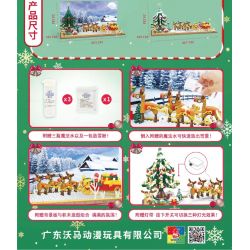 WOMA C0376 0376 non  CẢNH TUYẾT GIÁNG SINH bộ đồ chơi xếp lắp ráp ghép mô hình SNOW SCENE CHRISTMAS 826 khối