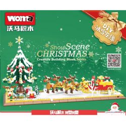 WOMA C0376 0376 non  CẢNH TUYẾT GIÁNG SINH bộ đồ chơi xếp lắp ráp ghép mô hình SNOW SCENE CHRISTMAS 826 khối