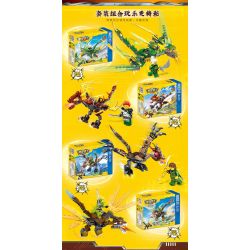 ZHEGAO 932002 non  HIỆP SĨ RỒNG BAY 4 MÔ HÌNH bộ đồ chơi xếp lắp ráp ghép mô hình The  Ninjago Movie DRAGON KNIGHT Ninja Lốc Xoáy 448 khối
