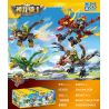 ZHEGAO 932002 non  HIỆP SĨ RỒNG BAY 4 MÔ HÌNH bộ đồ chơi xếp lắp ráp ghép mô hình The  Ninjago Movie DRAGON KNIGHT Ninja Lốc Xoáy 448 khối