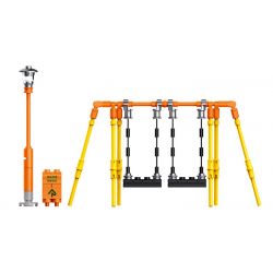 ROYAL TOYS RT31 non  CHƠI XÍCH ĐU bộ đồ chơi xếp lắp ráp ghép mô hình City CITY STORY PLAYGROUND SWING Thành Phố 87 khối