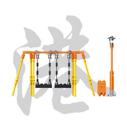 ROYAL TOYS RT31 non  CHƠI XÍCH ĐU bộ đồ chơi xếp lắp ráp ghép mô hình City CITY STORY PLAYGROUND SWING Thành Phố 87 khối