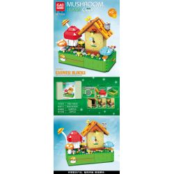 GAOMISI T2024 2024 non  ĐỒNG HỒ ÂM NHẠC NGÔI NHÀ NẤM bộ đồ chơi xếp lắp ráp ghép mô hình MUSHROOM HOUSE CLOCK 528 khối