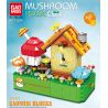 GAOMISI T2024 2024 non  ĐỒNG HỒ ÂM NHẠC NGÔI NHÀ NẤM bộ đồ chơi xếp lắp ráp ghép mô hình MUSHROOM HOUSE CLOCK 528 khối