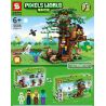 SHENG YUAN SY 5606 non  BỐN MÙA bộ đồ chơi xếp lắp ráp ghép mô hình Minecraft PIXELS WORLD FOUR SEASONS TREE HOUSE Game Xây Dựng 1285 khối