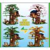 SHENG YUAN SY 5606 non  BỐN MÙA bộ đồ chơi xếp lắp ráp ghép mô hình Minecraft PIXELS WORLD FOUR SEASONS TREE HOUSE Game Xây Dựng 1285 khối