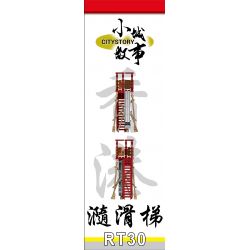 ROYAL TOYS RT30 non  TRƯỢT TRƠN bộ đồ chơi xếp lắp ráp ghép mô hình City CITY STORY PLAYGROUND SLIDE Thành Phố 130 khối