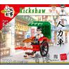 ROYAL TOYS RT28 non  XE KÉO bộ đồ chơi xếp lắp ráp ghép mô hình City CITY STORY RICKSHAW Thành Phố 47 khối