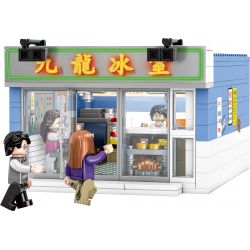 ROYAL TOYS RT26 non  PHÒNG BĂNG CỬU LONG bộ đồ chơi xếp lắp ráp ghép mô hình City CITY STORY KOWLOON RESTAURANT Thành Phố 381 khối