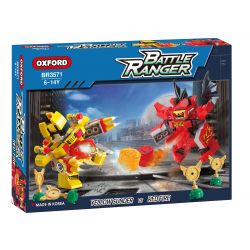 OXFORD BR3571 3571 non  ÁO GIÁP VÀNG VS LỬA ĐỎ bộ đồ chơi xếp lắp ráp ghép mô hình BATTLE RANGER YELLOWSUNDER VS REDFIRE