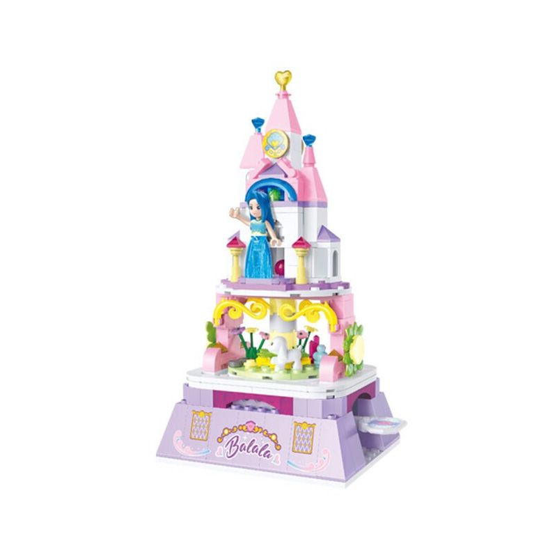 WISE BLOCK HA383103 383103 non  CASTLE XOAY HỘP NHẠC SÂN VƯỜN bộ đồ chơi xếp lắp ráp ghép mô hình Balala The Fairies Các Nàng Tiên Nhỏ Tinh Nghịch 273 khối