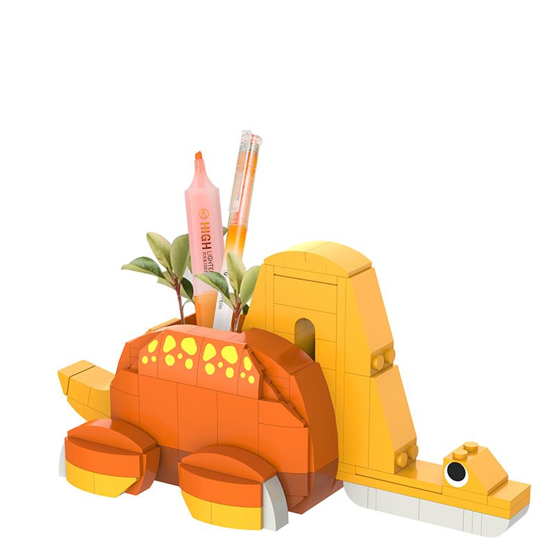 JAKI JK5106 5106 non  LITTLE BRACHIOSAURUS (GIÁ ĐỠ ĐIỆN THOẠI & BÚT) bộ đồ chơi xếp lắp ráp ghép mô hình FUNDESK SPACE OUT BRACHIOSAURUS（PHONE & PEN HOLDER） 231 khối