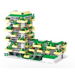 WISE BLOCK HA3589071 3589071 non  TÒA NHÀ XANH THẾ HỆ MỚI bộ đồ chơi xếp lắp ráp ghép mô hình Architecture Công Trình Kiến Trúc 1264 khối