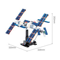 WISE BLOCK HA390205 390205 non  TRẠM KHÔNG GIAN TIANGONG bộ đồ chơi xếp lắp ráp ghép mô hình Space Exploration Thám Hiểm Không Gian 455 khối