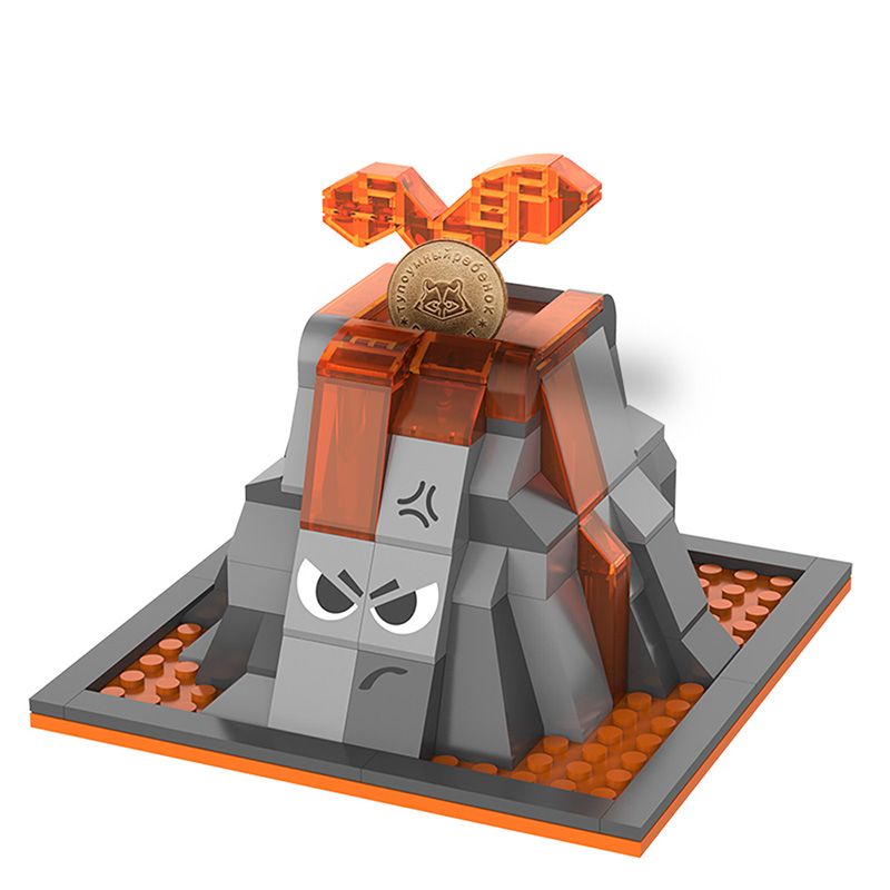 JAKI JK5101 5101 non  NÚI LỬA NHỎ GRUMPY (CON HEO ĐẤT) bộ đồ chơi xếp lắp ráp ghép mô hình FUNDESK FURIOUS VOLCANO（BANK） 142 khối