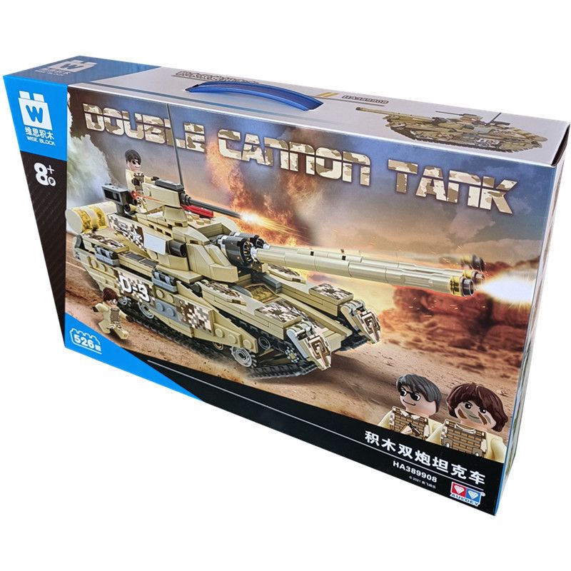 WISE BLOCK HA389908 389908 non  XE TĂNG ĐIỀU KHIỂN TỪ XA bộ đồ chơi xếp lắp ráp ghép mô hình Military Army Quân Sự Bộ Đội 526 khối