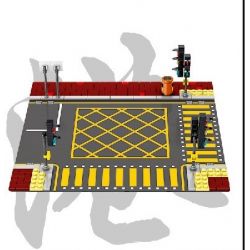 ROYAL TOYS RT23 non  ĐÈN GIAO THÔNG bộ đồ chơi xếp lắp ráp ghép mô hình City CITY STORY TRAFFIC LIGHT Thành Phố 190 khối