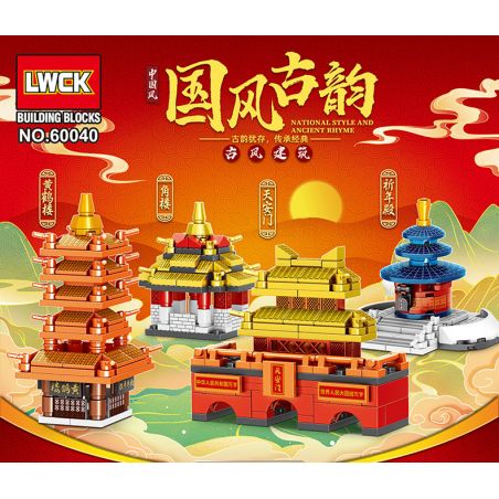 LWCK 60040 non  PHONG CÁCH QUỐC GIA VÀ SỰ QUYẾN RŨ CỔ XƯA QUẢNG TRƯỜNG THIÊN AN MÔN THÁP HẠC VÀNG HỘI CẦU NGUYỆN CHO MÙA MÀNG BỘI THU GÓC bộ đồ chơi xếp lắp ráp ghép mô hình Creator Sáng Tạo