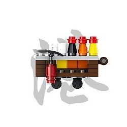 ROYAL TOYS RT22 non  GIAN HÀNG CÁ VIÊN bộ đồ chơi xếp lắp ráp ghép mô hình City CITY STORY FISH BALL HAWKER Thành Phố 69 khối