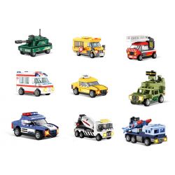 WISE BLOCK HA389301 389301 non  TRỞ LẠI XE bộ đồ chơi xếp lắp ráp ghép mô hình Racers Đua Tốc Độ 721 khối