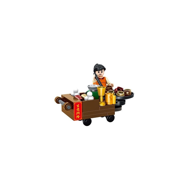 ROYAL TOYS RT21 non  HẠT DẺ CHIÊN bộ đồ chơi xếp lắp ráp ghép mô hình City CITY STORY ROASTED CHESTNUTS Thành Phố 55 khối