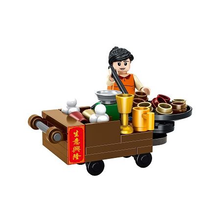 ROYAL TOYS RT21 non  HẠT DẺ CHIÊN bộ đồ chơi xếp lắp ráp ghép mô hình City CITY STORY ROASTED CHESTNUTS Thành Phố 55 khối