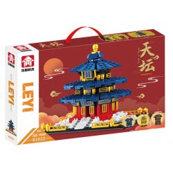LEYI 81022 non  ĐỀN THỜ CỦA TRỜI bộ đồ chơi xếp lắp ráp ghép mô hình Buildings 886 khối
