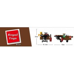 ROYAL TOYS RT21 non  HẠT DẺ CHIÊN bộ đồ chơi xếp lắp ráp ghép mô hình City CITY STORY ROASTED CHESTNUTS Thành Phố 55 khối