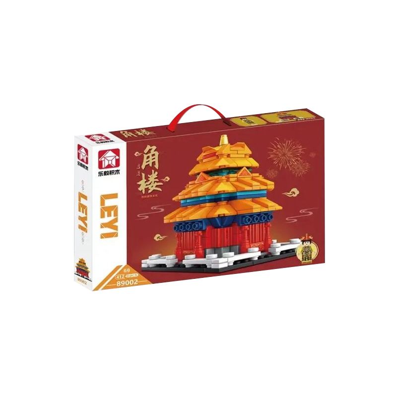 LEYI 89002 non  THÁP CANH bộ đồ chơi xếp lắp ráp ghép mô hình Buildings 412 khối