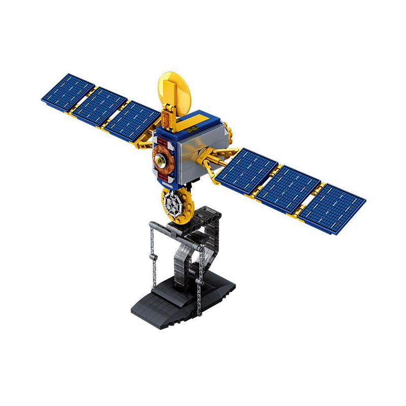 WISE BLOCK HA390201 390201 non  VỆ TINH ĐỊNH VỊ BEIDOU bộ đồ chơi xếp lắp ráp ghép mô hình Space Thám Hiểm Không Gian 348 khối