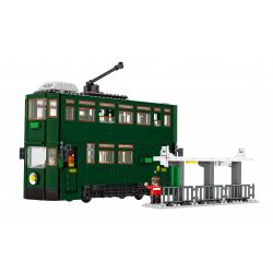 ROYAL TOYS RT19 non  XE ĐIỆN HỒNG KÔNG bộ đồ chơi xếp lắp ráp ghép mô hình City CITY STORY HONG KONG TRAMWAYS Thành Phố 948 khối