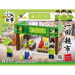 ROYAL TOYS RT17 non  SIÊU THỊ YATA bộ đồ chơi xếp lắp ráp ghép mô hình City CITY STORY YATA SUPERMARKET Thành Phố 209 khối