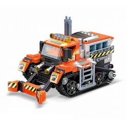 WISE BLOCK HA389059 389059 non  ĐIỀU KHIỂN TỪ XA XE VẬN TẢI TUYẾT bộ đồ chơi xếp lắp ráp ghép mô hình 442 khối