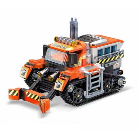 WISE BLOCK HA389059 389059 non  ĐIỀU KHIỂN TỪ XA XE VẬN TẢI TUYẾT bộ đồ chơi xếp lắp ráp ghép mô hình 442 khối