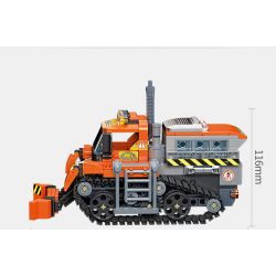 WISE BLOCK HA389059 389059 non  ĐIỀU KHIỂN TỪ XA XE VẬN TẢI TUYẾT bộ đồ chơi xếp lắp ráp ghép mô hình 442 khối