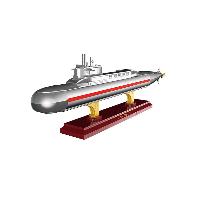 ZHEGAO QJ5063 5063 non  TÀU NGẦM HẠT NHÂN CHIẾN LƯỢC TYPE 092 tỷ lệ 1:190 bộ đồ chơi xếp lắp ráp ghép mô hình Military Army TYPE 092 XIA CLASS Quân Sự Bộ Đội 1020 khối