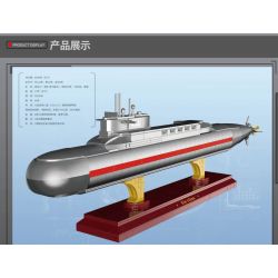 ZHEGAO QJ5063 5063 non  TÀU NGẦM HẠT NHÂN CHIẾN LƯỢC TYPE 092 tỷ lệ 1:190 bộ đồ chơi xếp lắp ráp ghép mô hình Military Army TYPE 092 XIA CLASS Quân Sự Bộ Đội 1020 khối